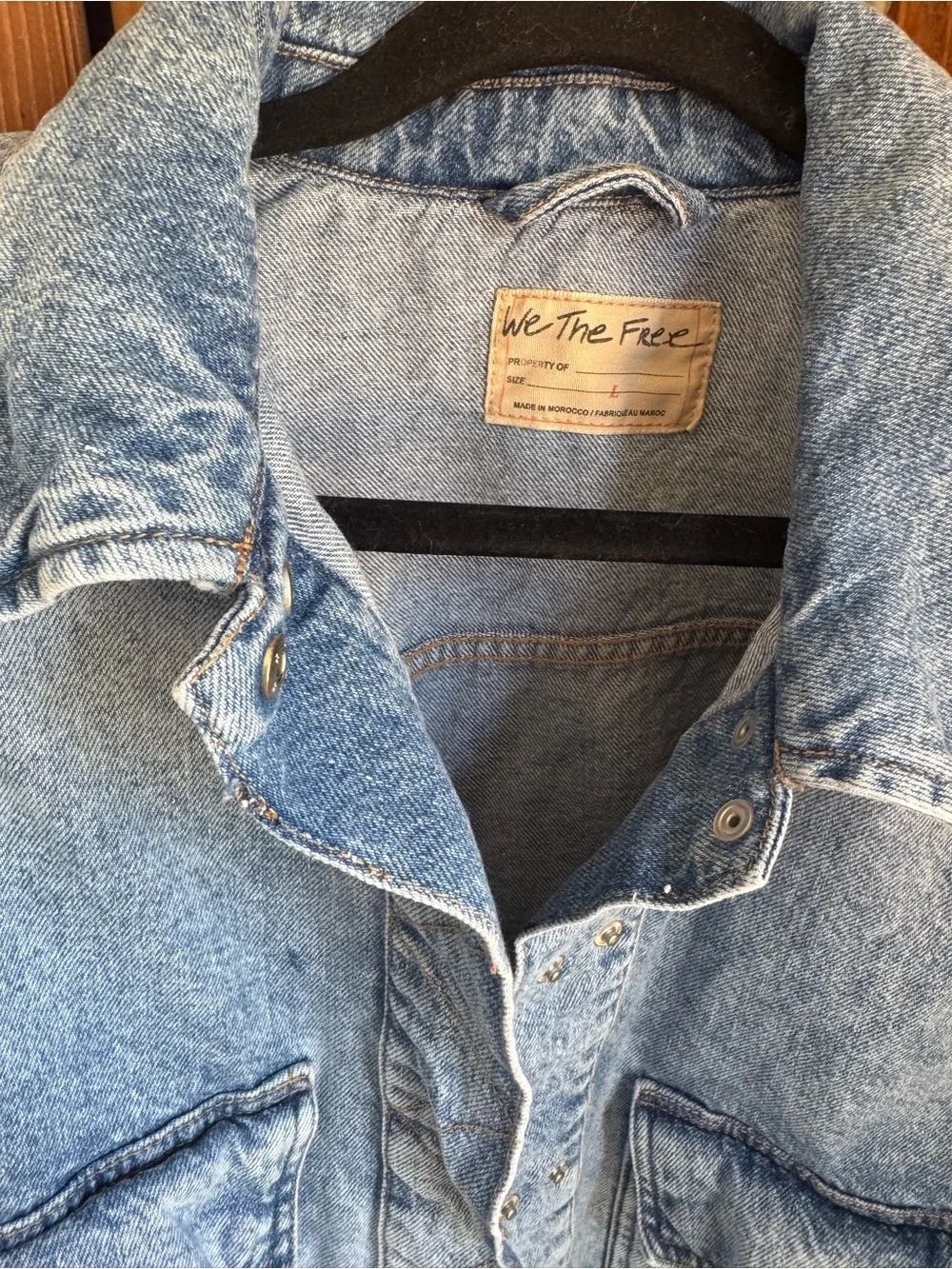 Free People Suzy Denim Jacket size L